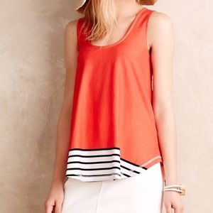 ❤Anthropologie Deletta red striped swing tank top
